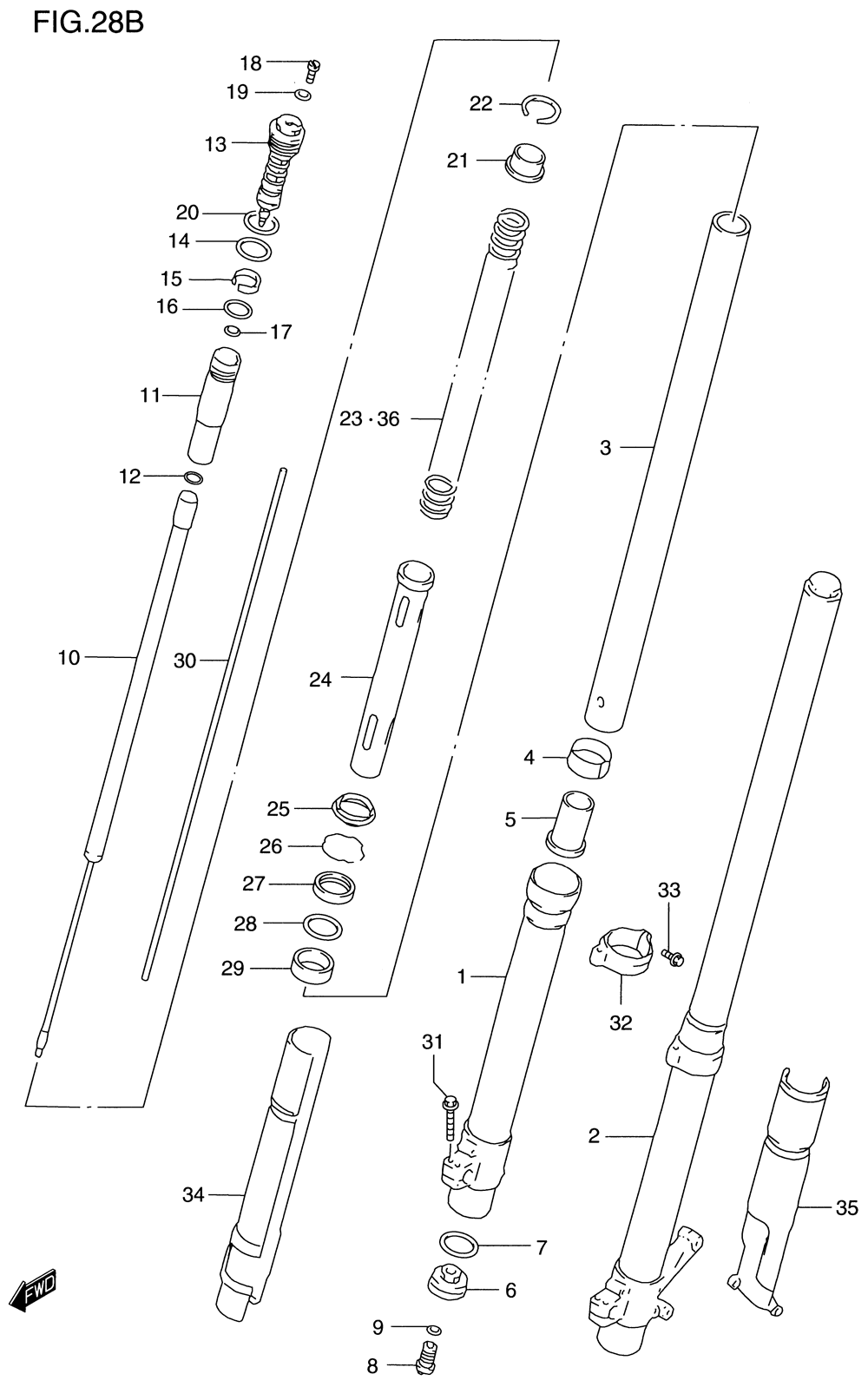 Front damper (model w)