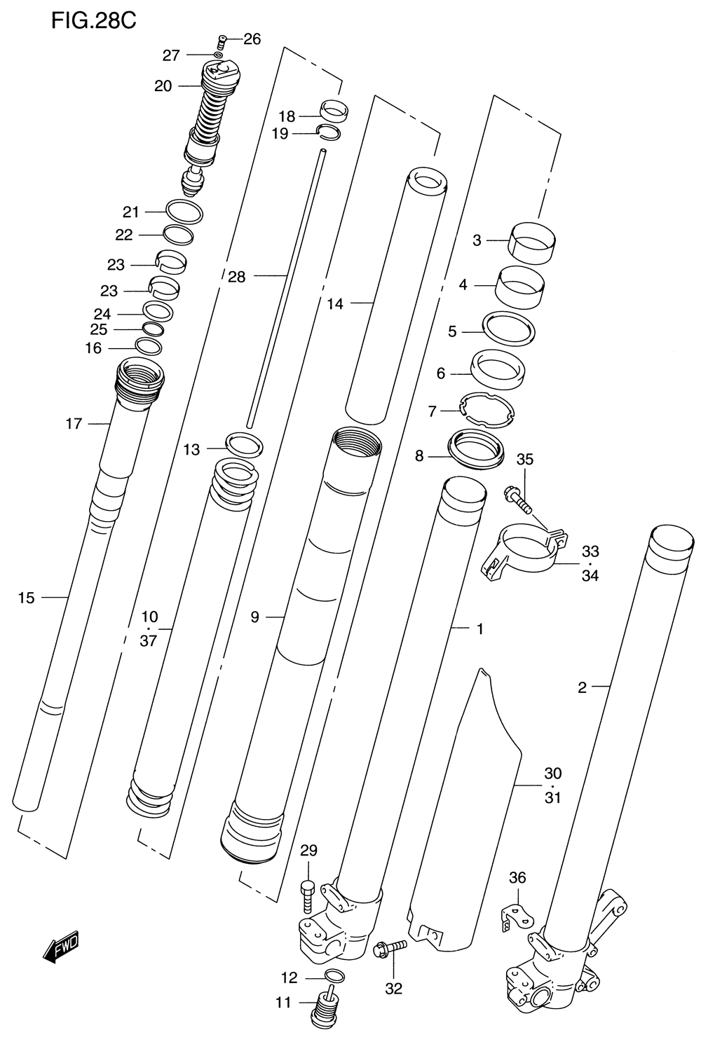 Front damper (model x)