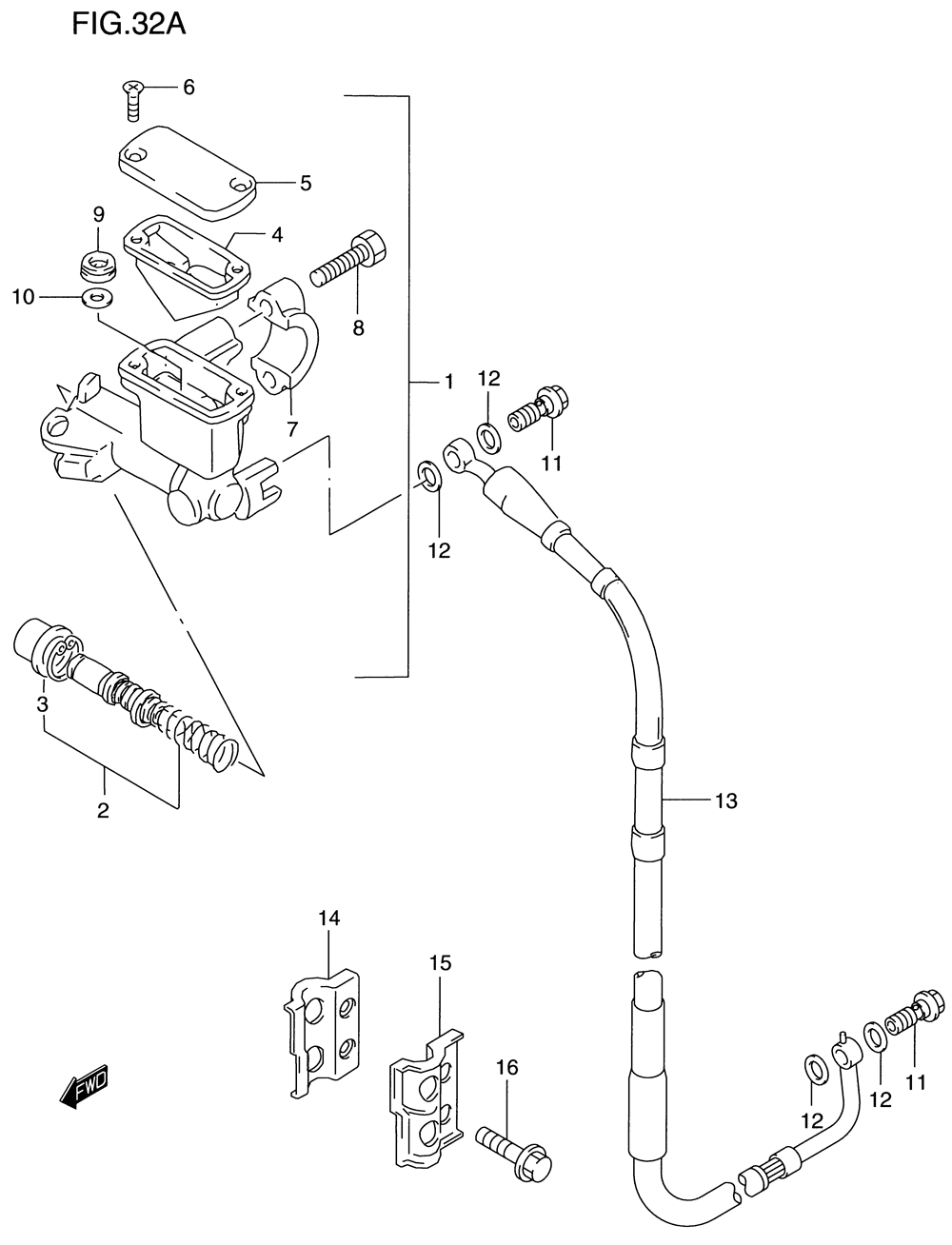 Front master cylinder (model x_y)