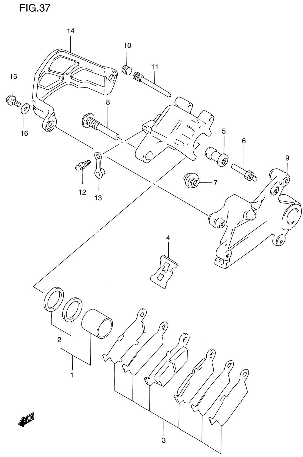 Rear caliper