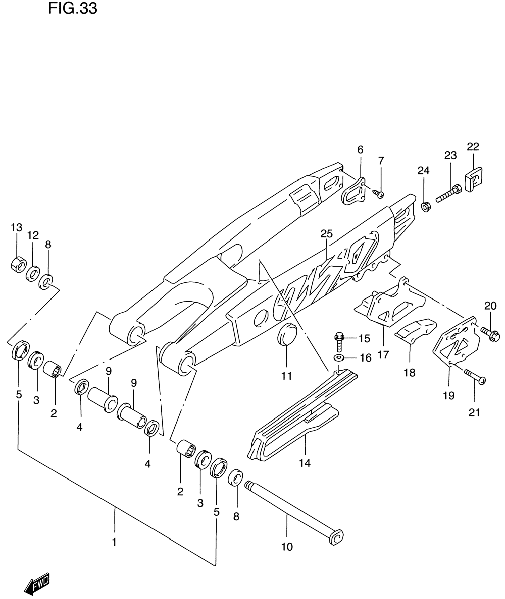 Rear swinging arm (model t)