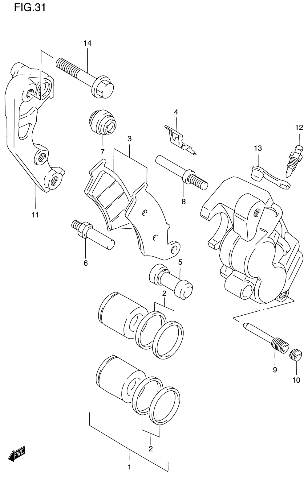 Front caliper