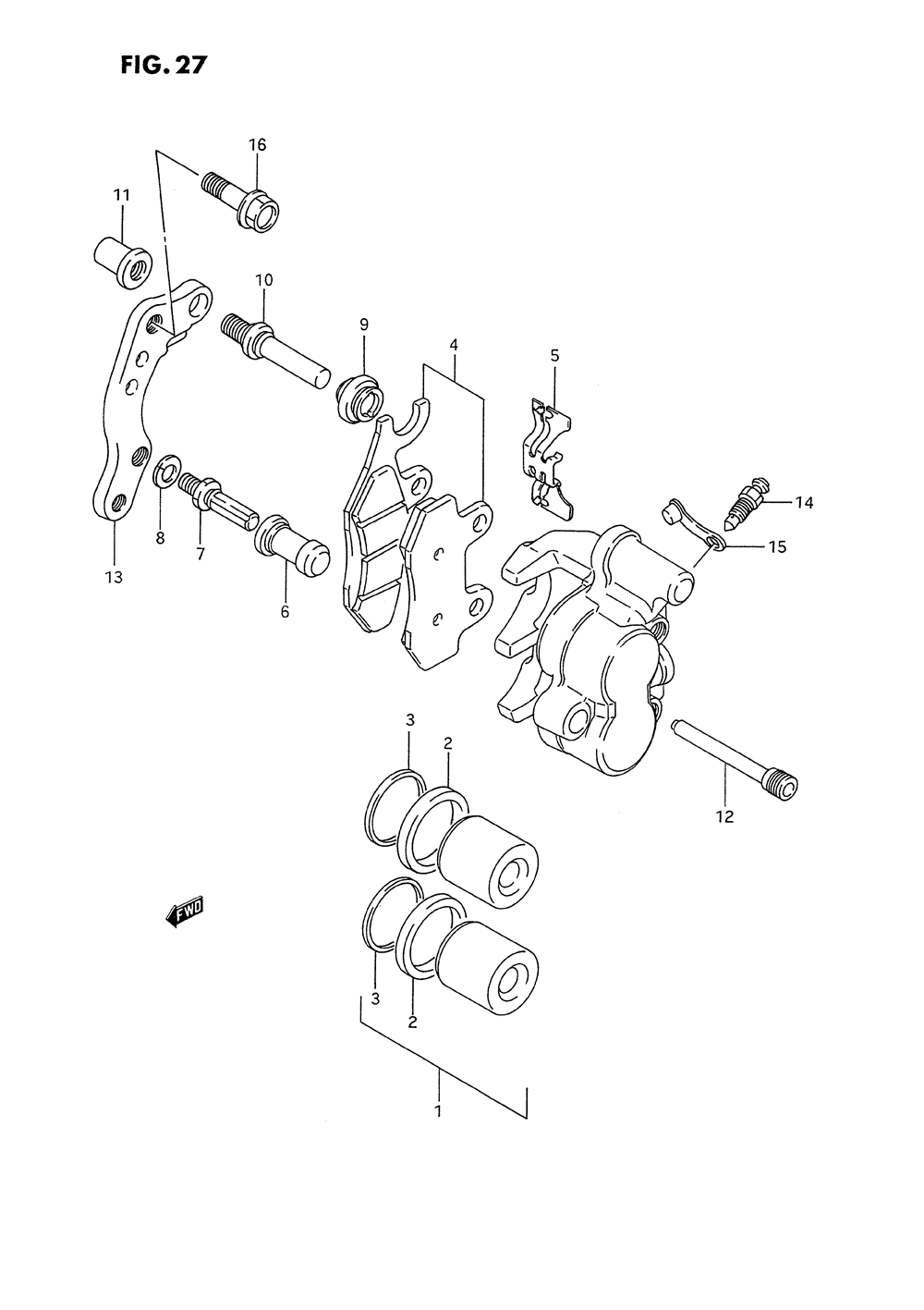 Front caliper (model p_r)