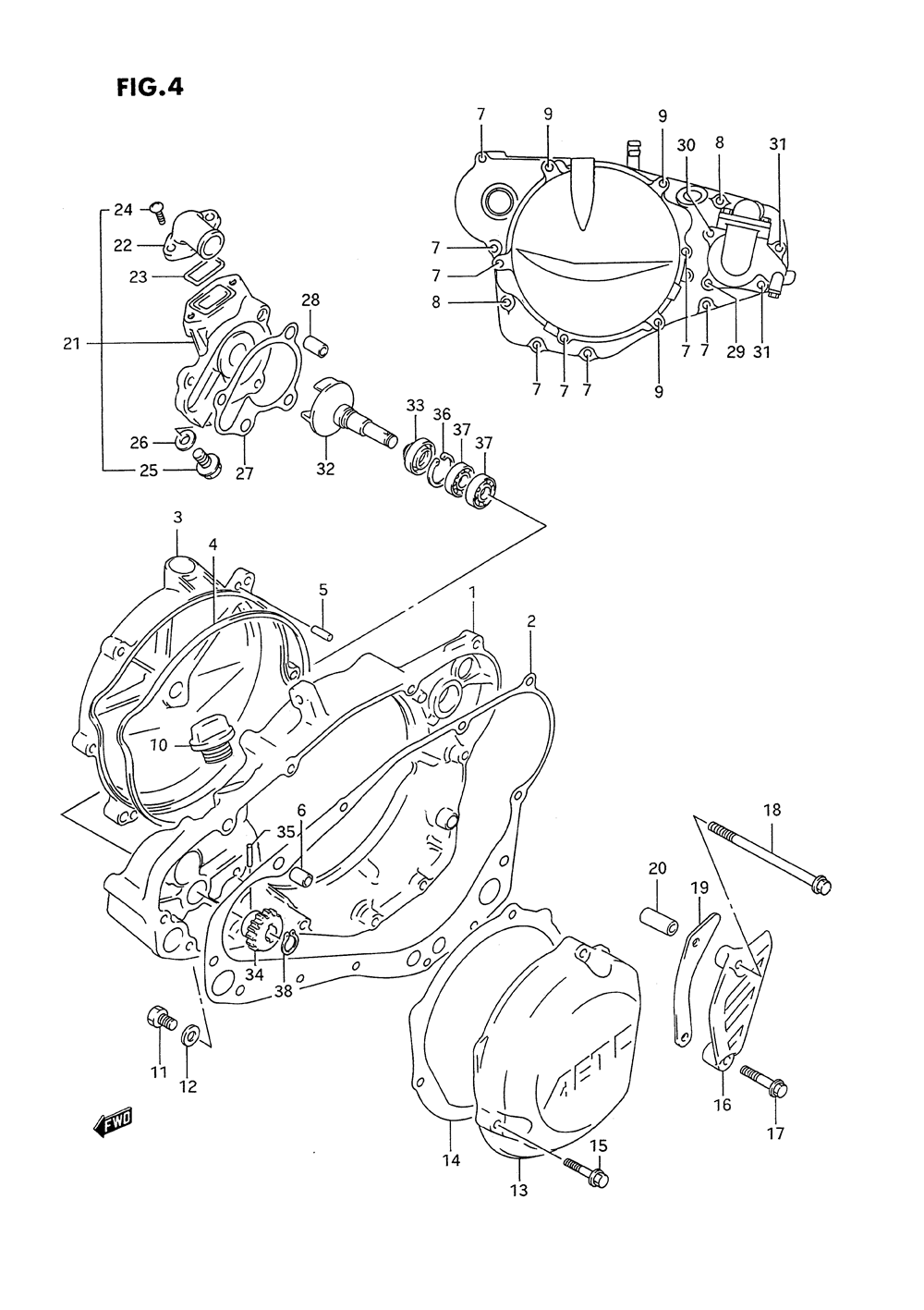 Crankcase cover (model p)