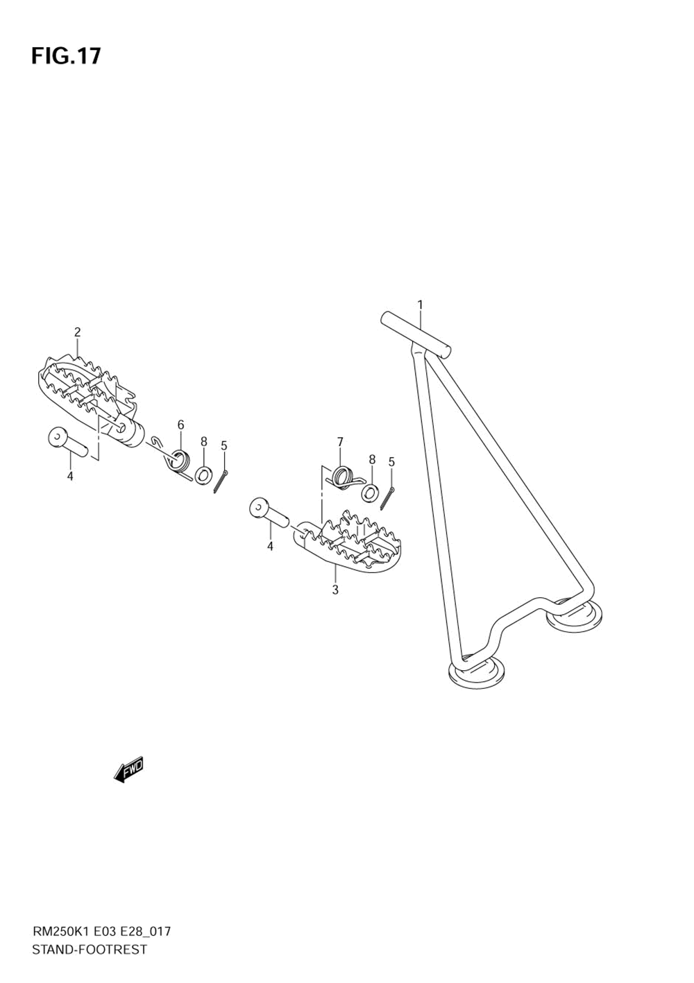 Stand - footrest (model k1_k2)