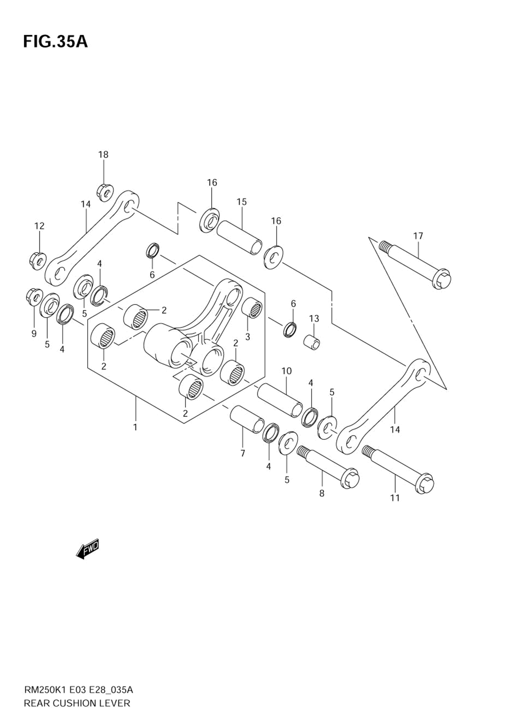 Rear cushion lever (model k2_k3)