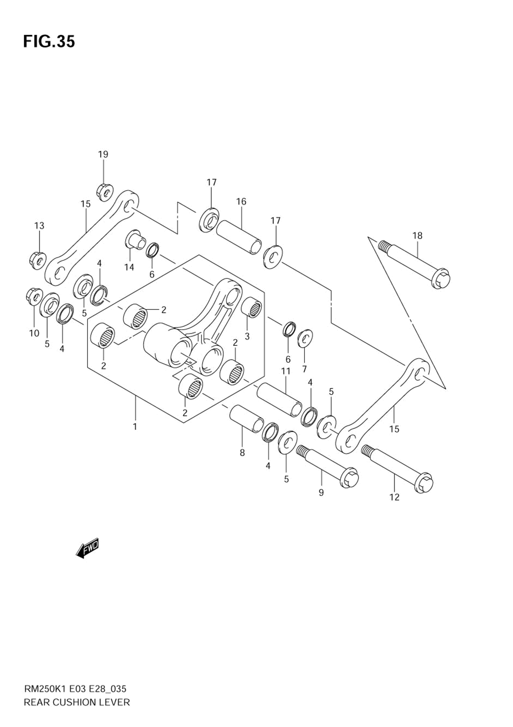 Rear cushion lever (model k1)