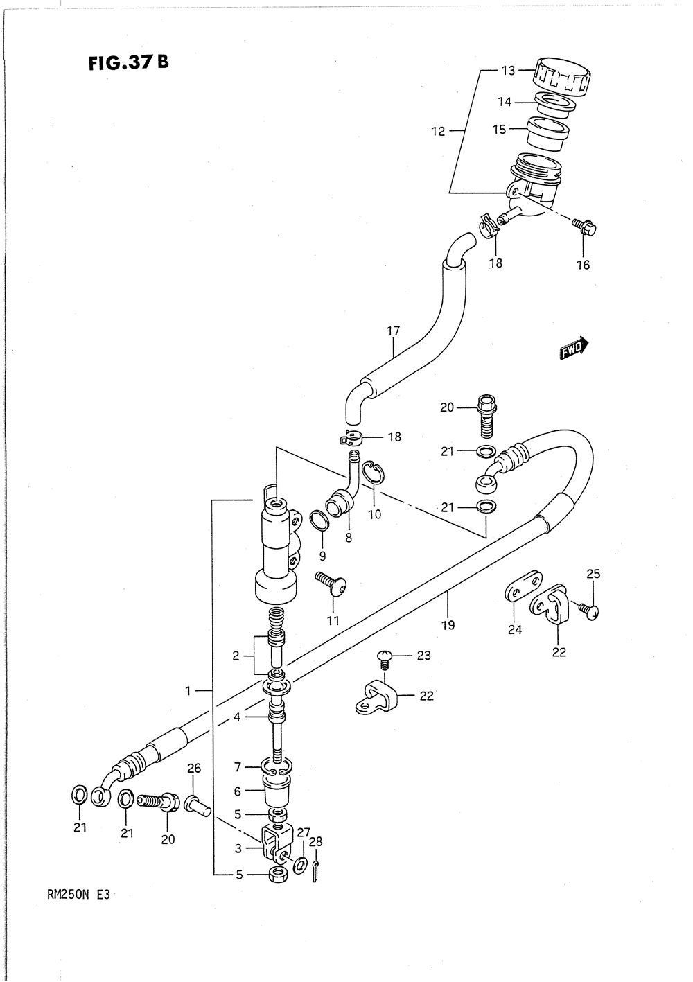 Rear master cylinder (model m_n)