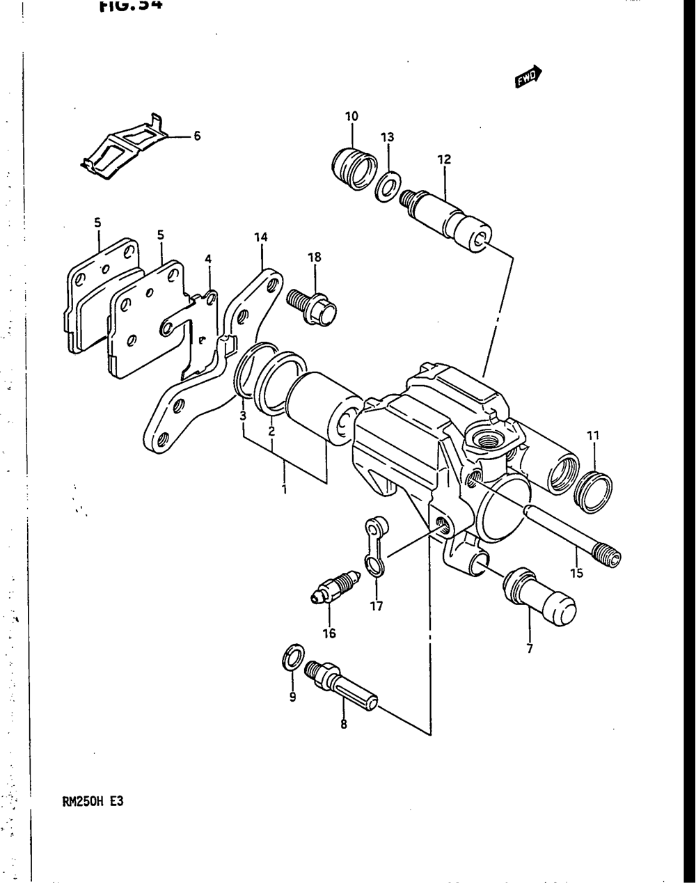 Rear calipers (model h)