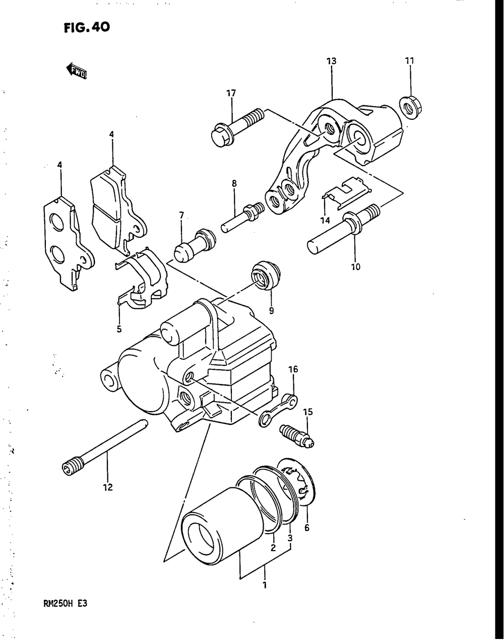 Front caliper (model g)