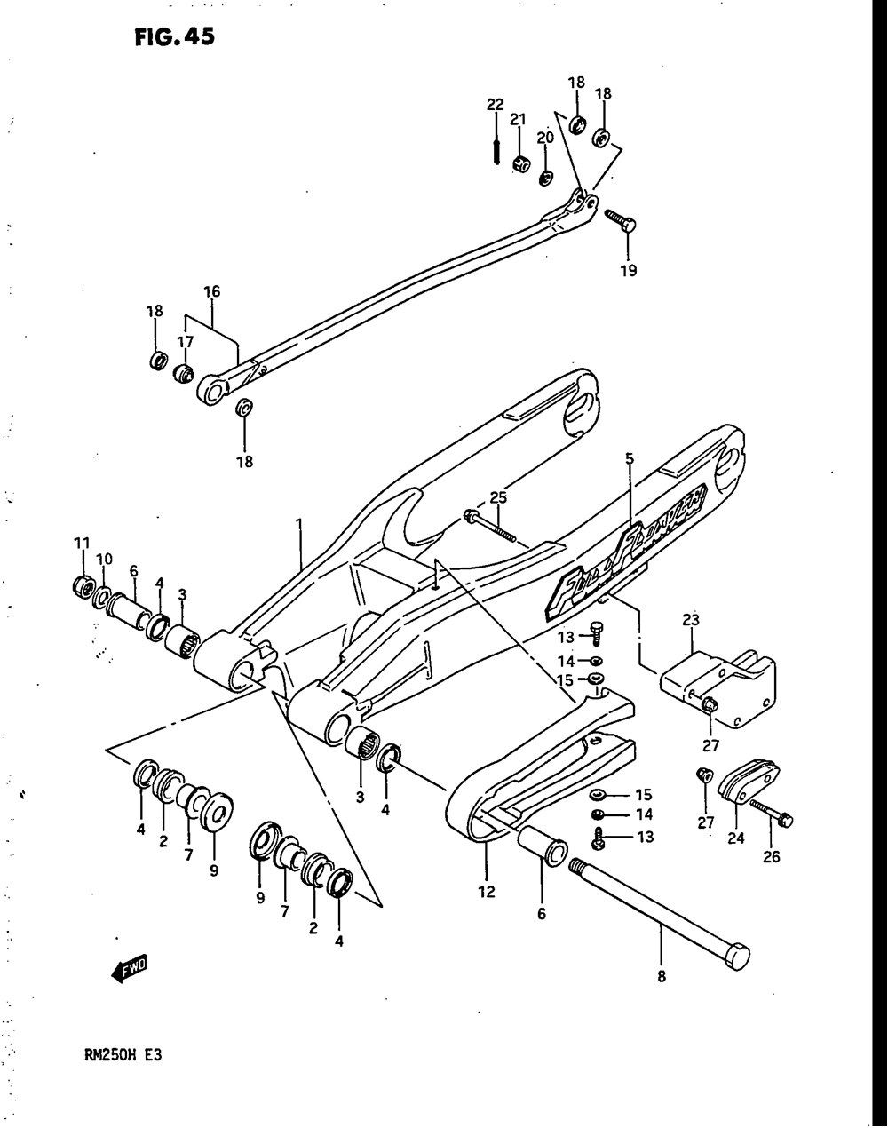 Rear swinging arm (model g)