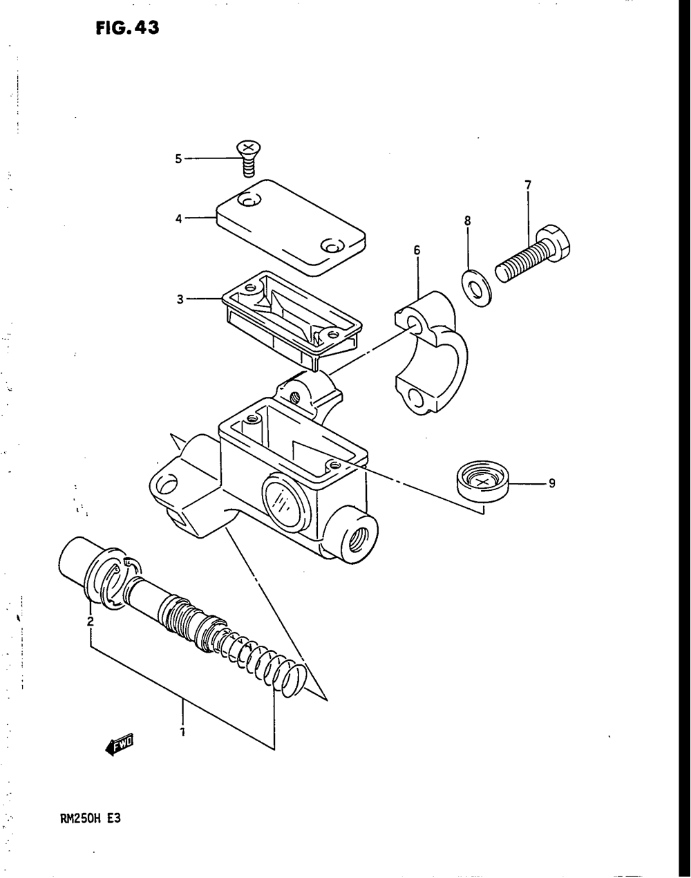 Front master cylinder (model g)