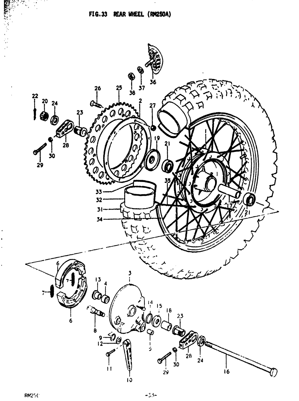 Rear wheel (rm250a)