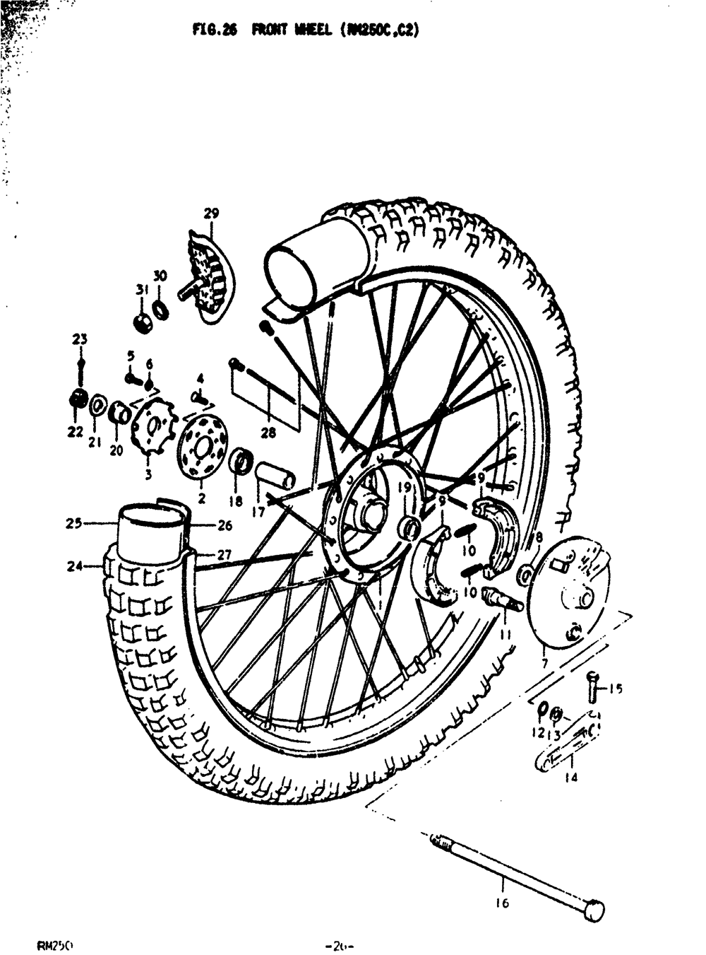 Front wheel (rm250c