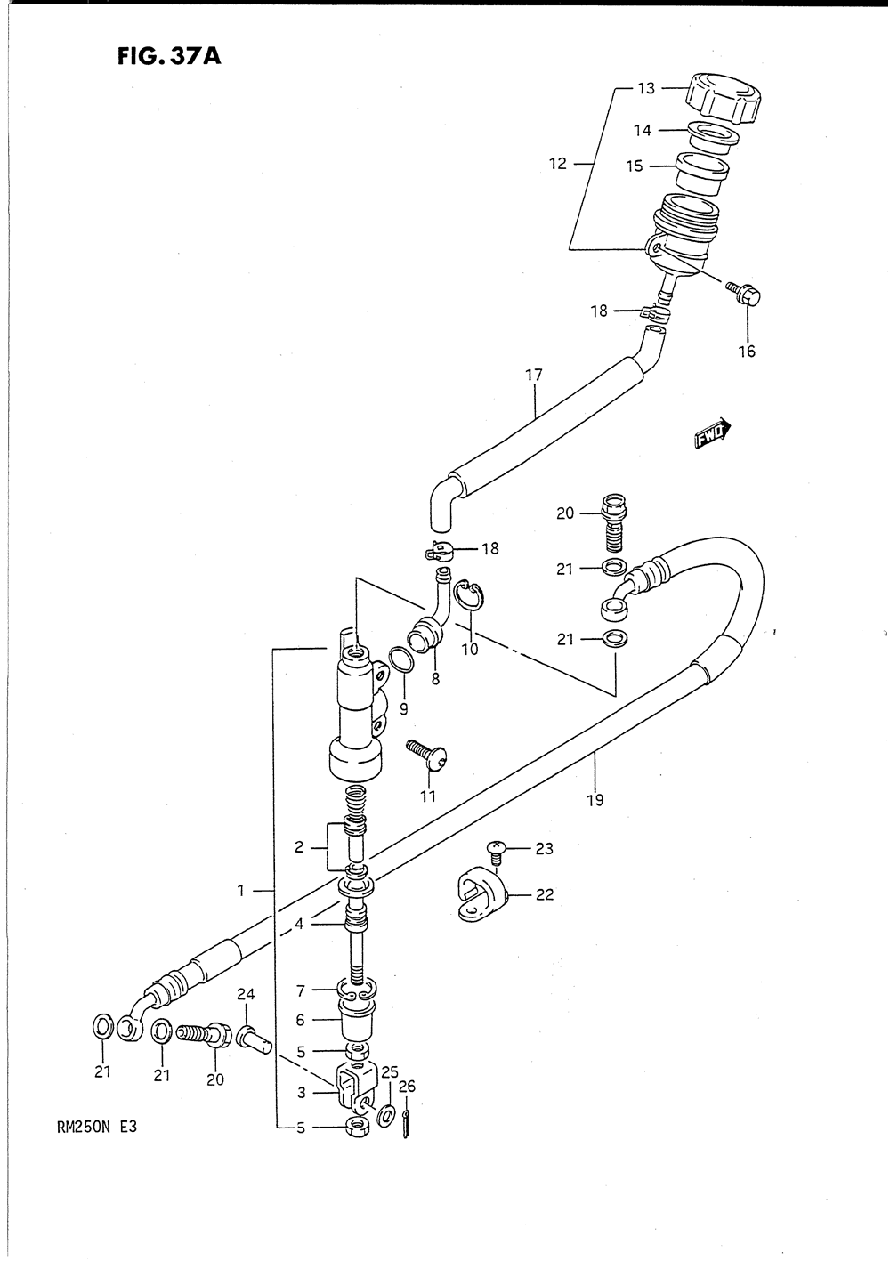 Rear master cylinder (model l)