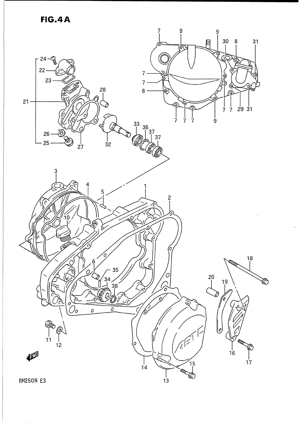 Crankcase cover - water pump (model l_m_n)