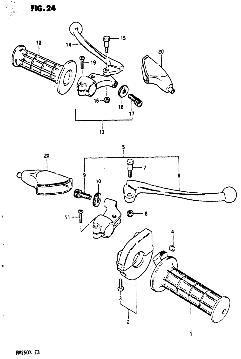 Handle grip - lever