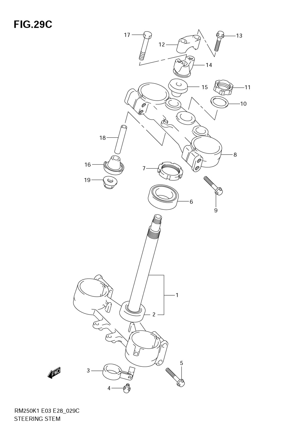 Steering stem (model k4)