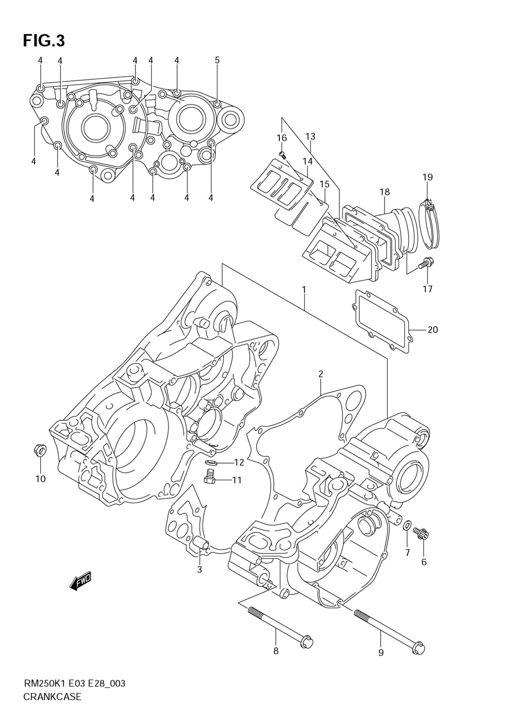 Crankcase (model k1_k2)