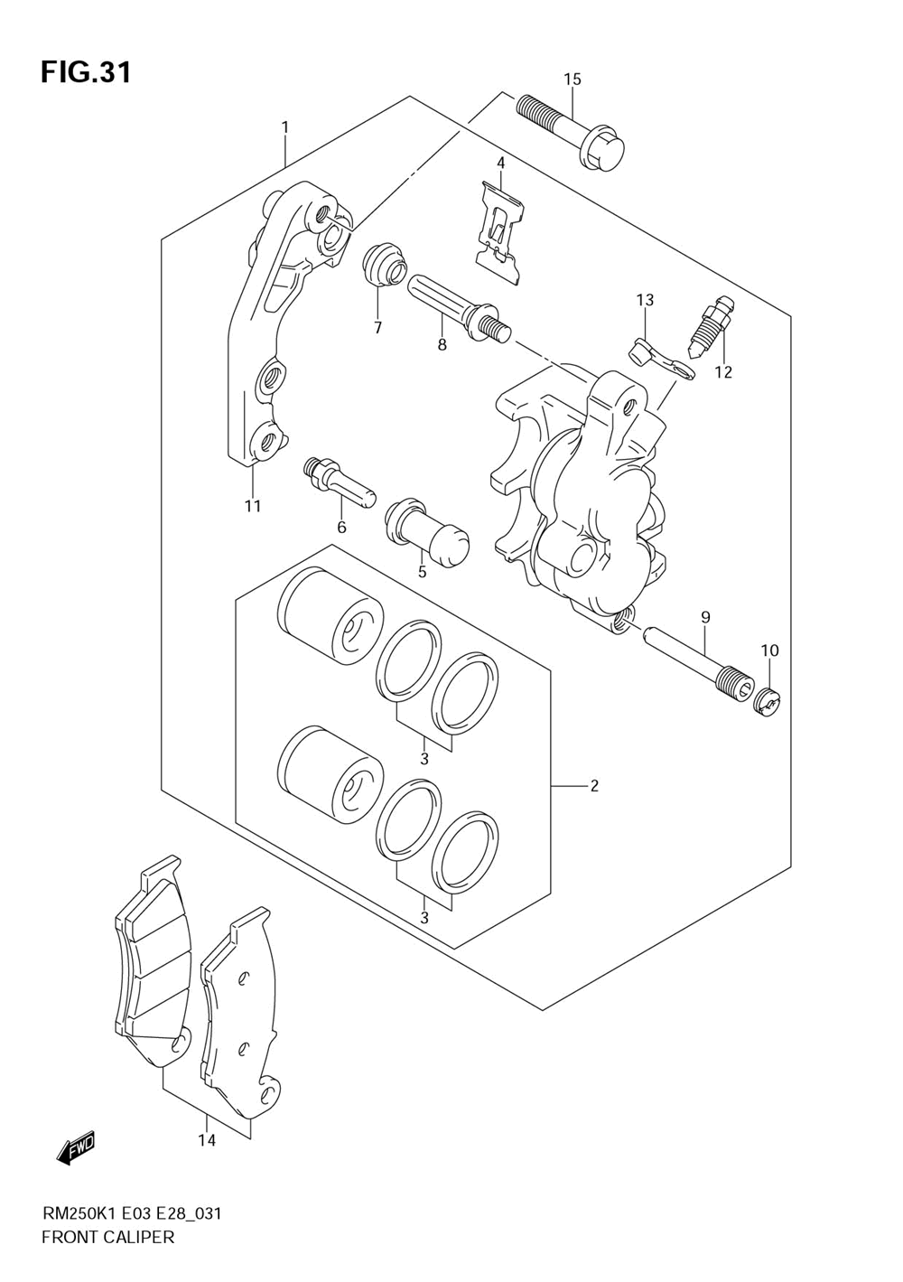 Front caliper (model k1_k2_k3_k4)