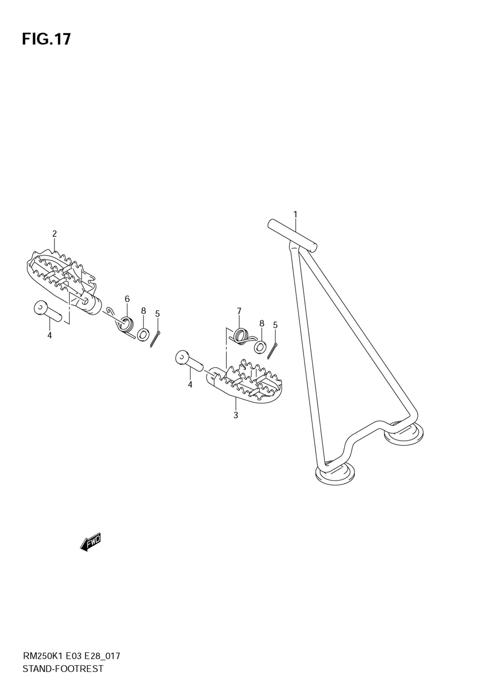 Stand - footrest (model k1_k2)