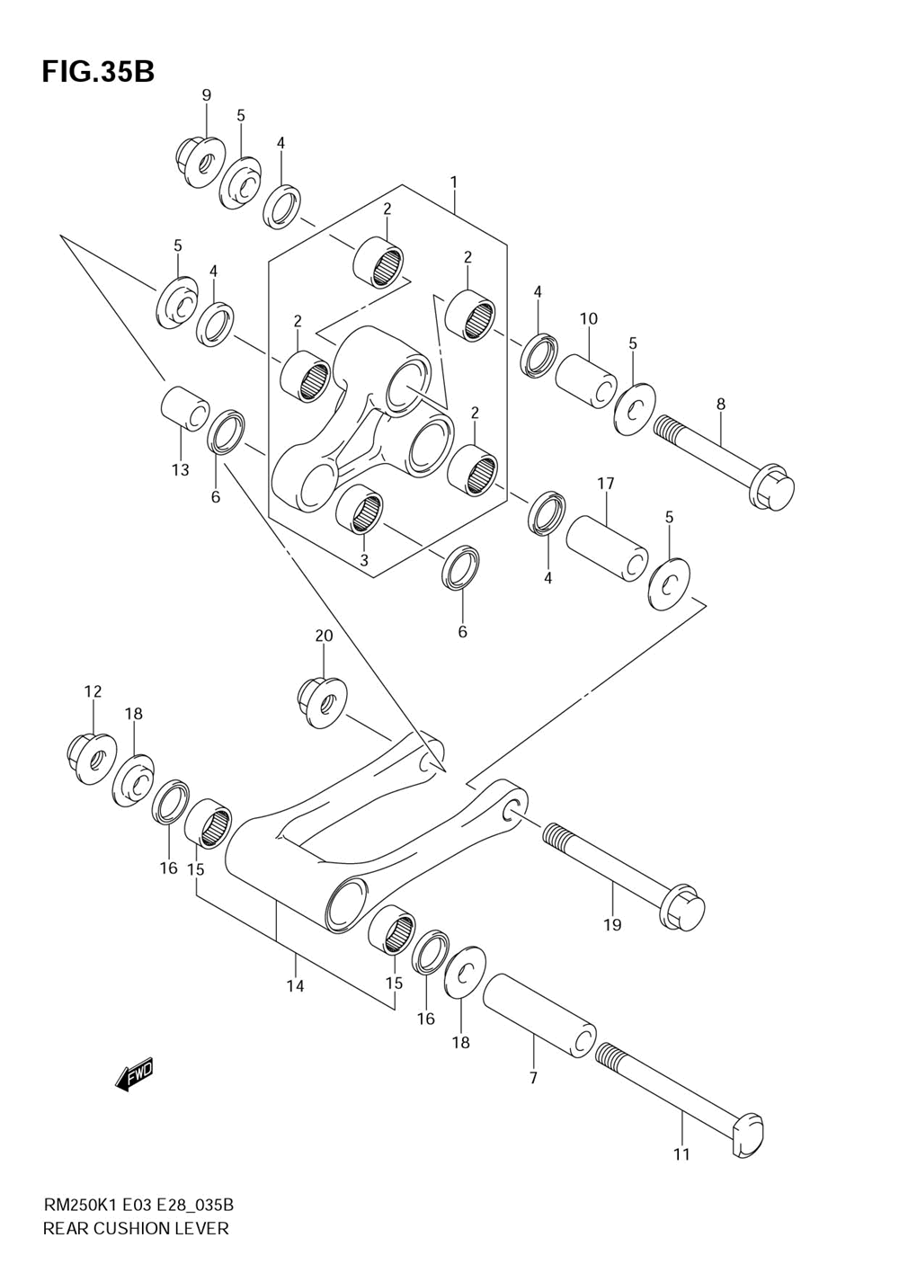 Rear cushion lever (model k4_k5_k6)