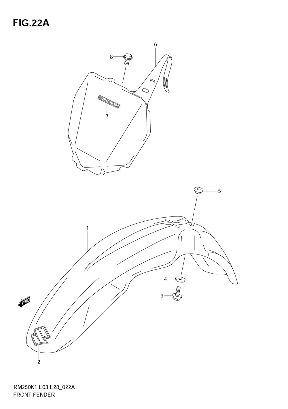 Front fender (model k4_k5_k6)