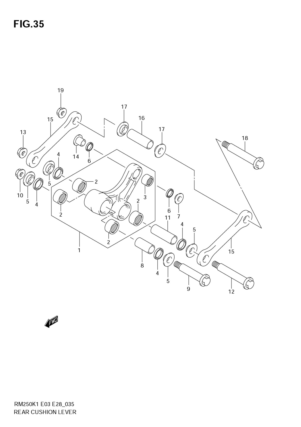 Rear cushion lever (model k1)