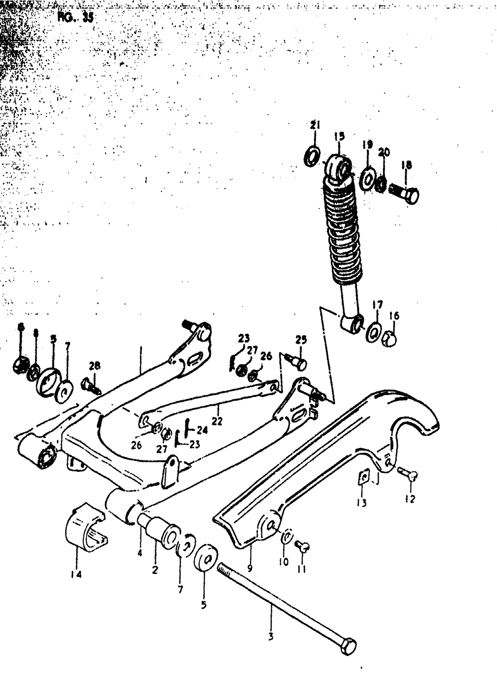 Rear swinging arm