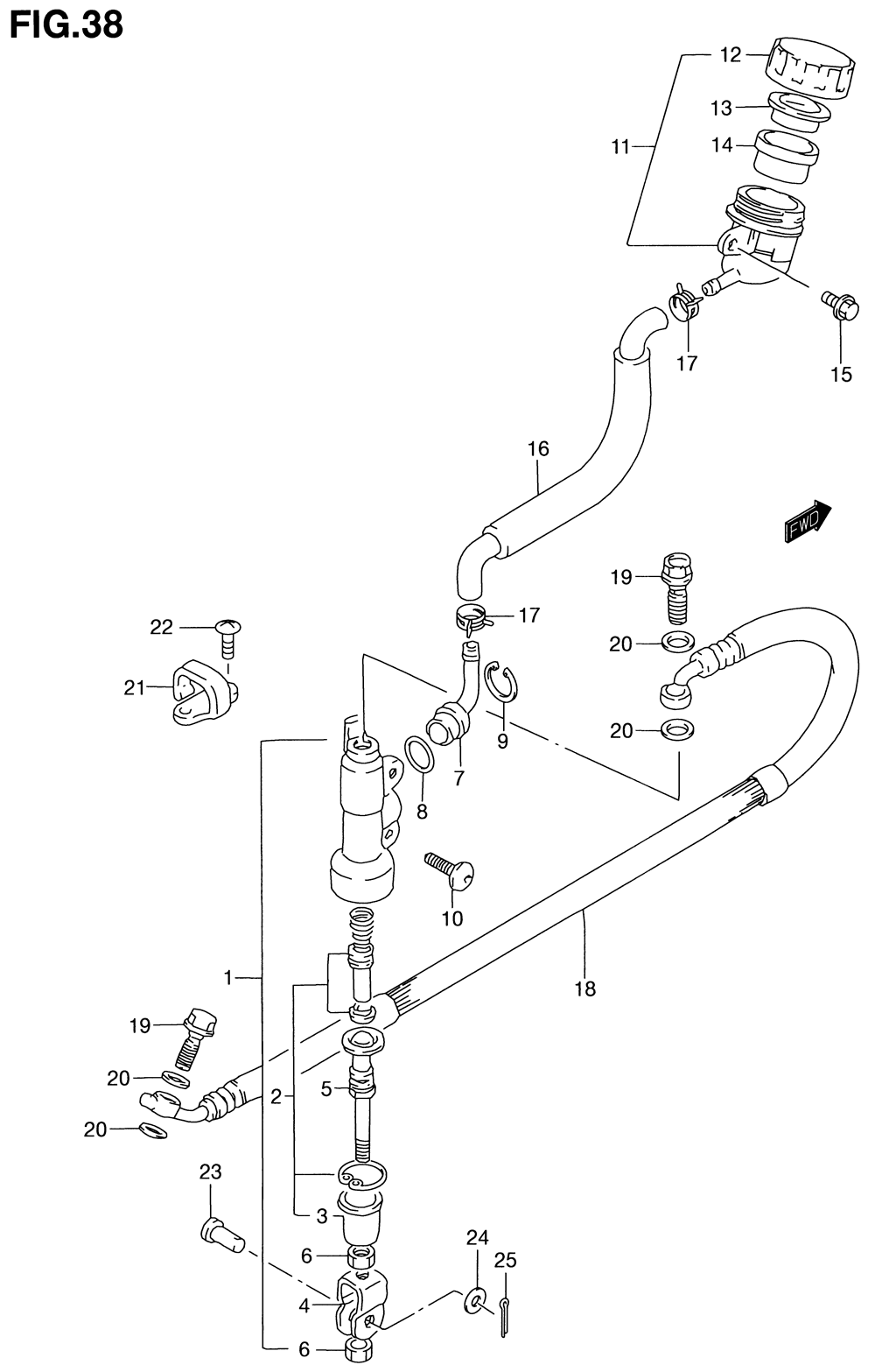 Rear master cylinder