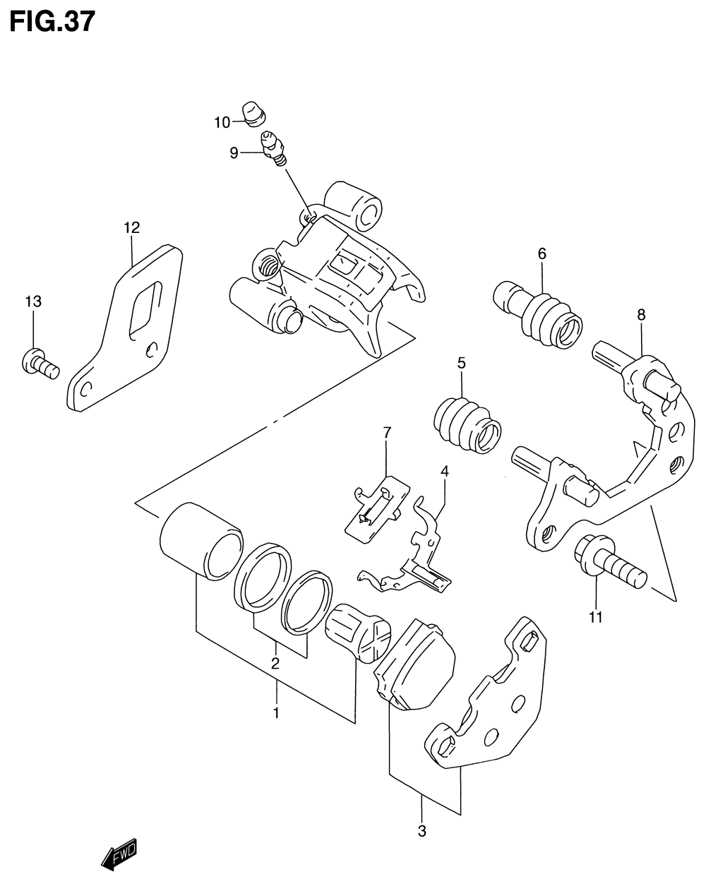 Rear caliper