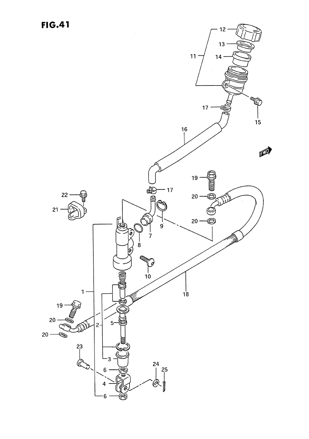 Rear master cylinder (model l)