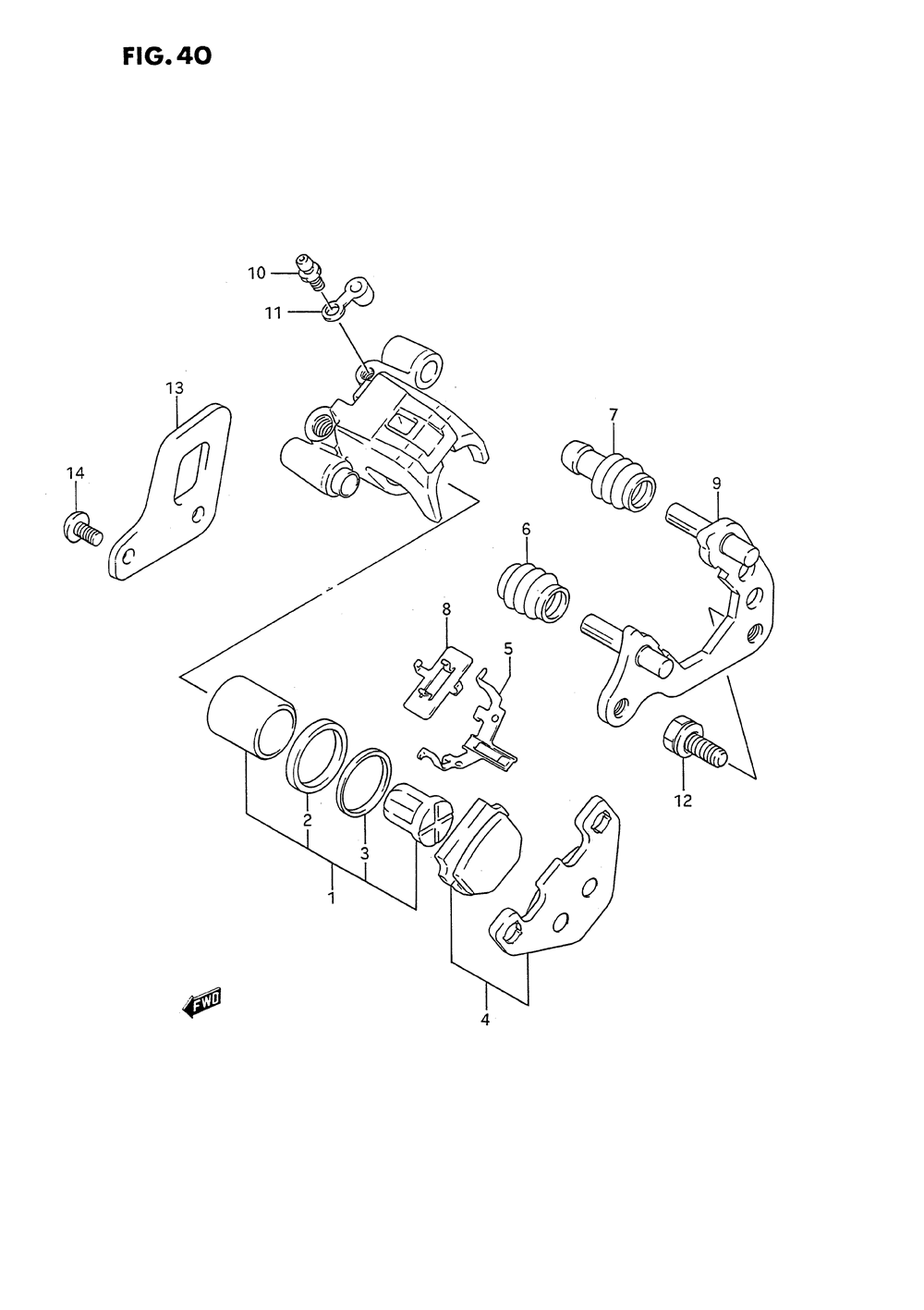 Rear calipers (model l_m_n_p_r_s)