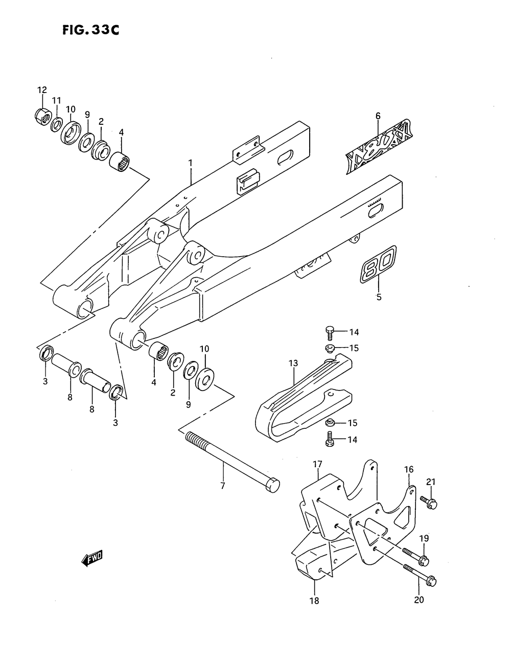 Rear swinging arm (model m_n_p_r_s)