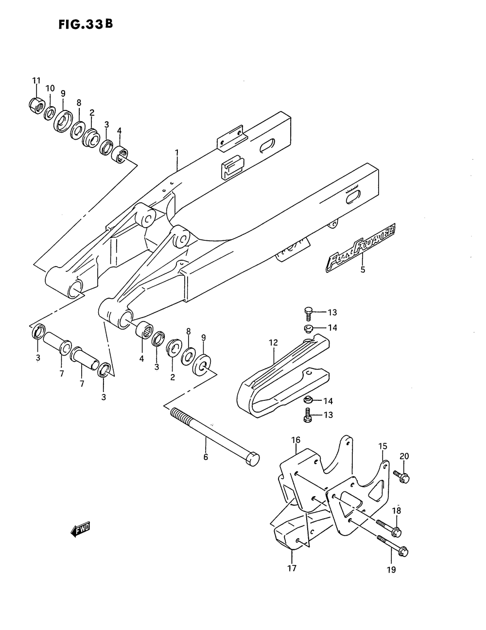 Rear swinging arm (model l)