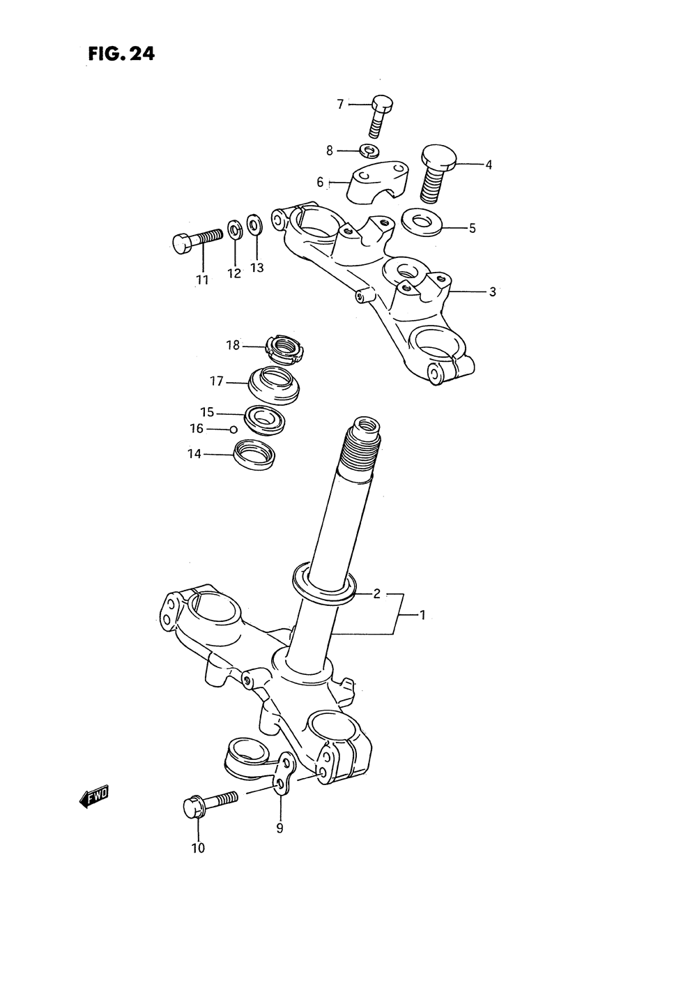 Steering stem (model g_h_j)