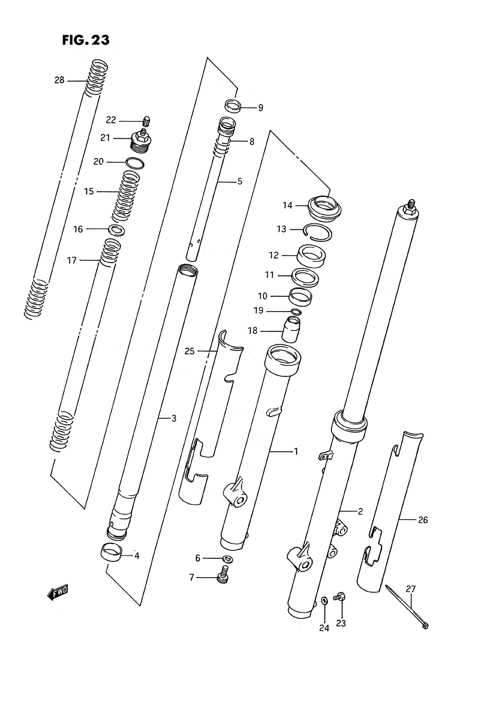 Front fork (model g_h_j)