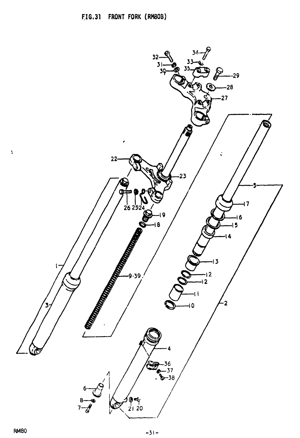 Front fork (rm80b)