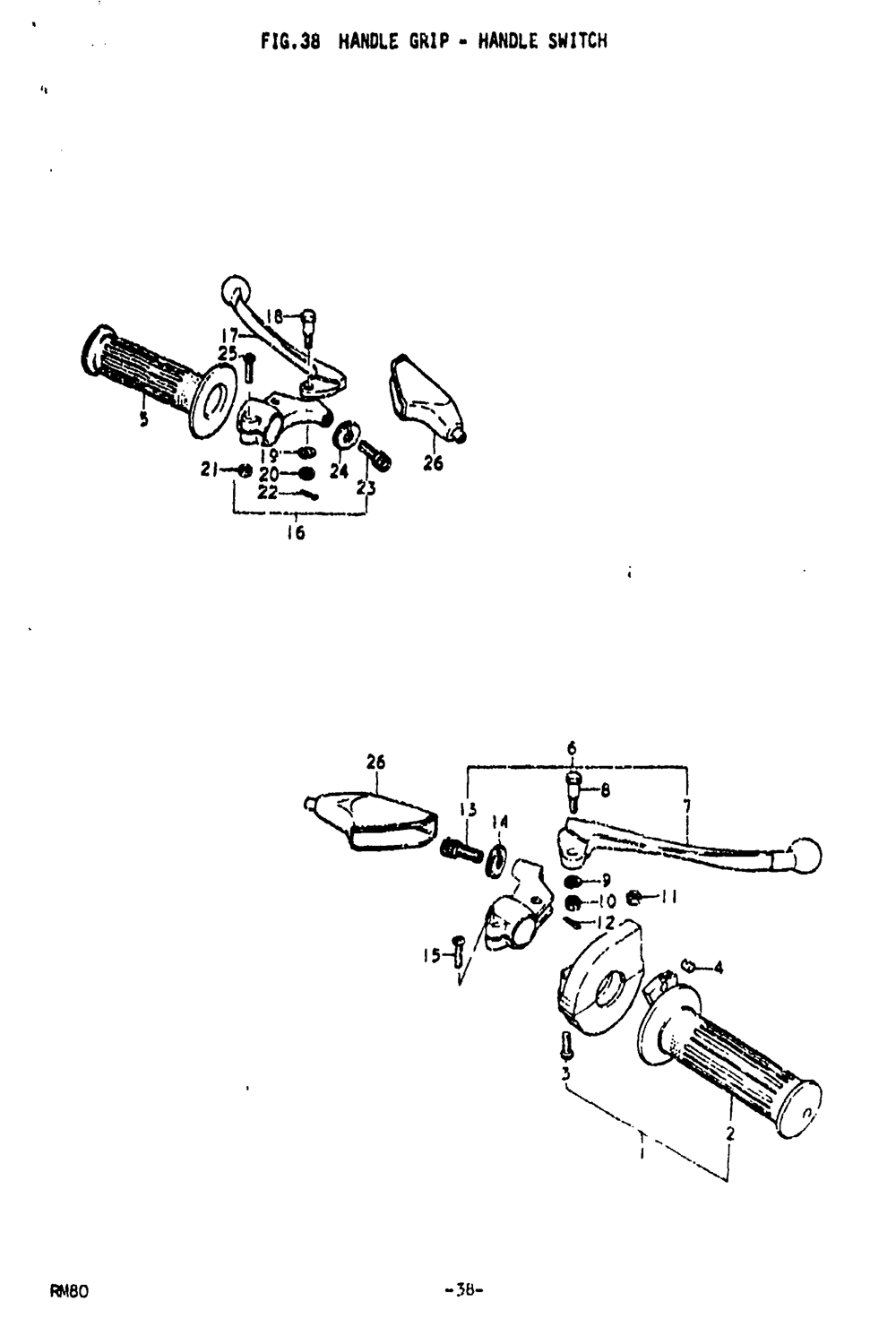 Handle grip - handle switch