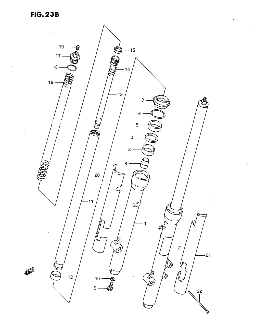 Front fork (model l_m_n_p_r)