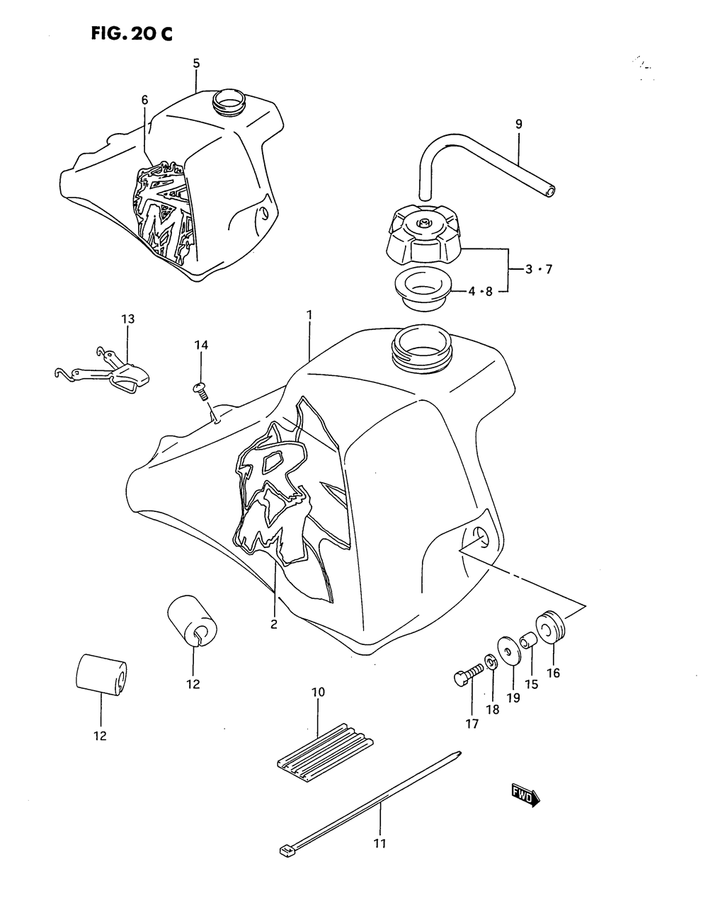 Fuel tank (model n_p)