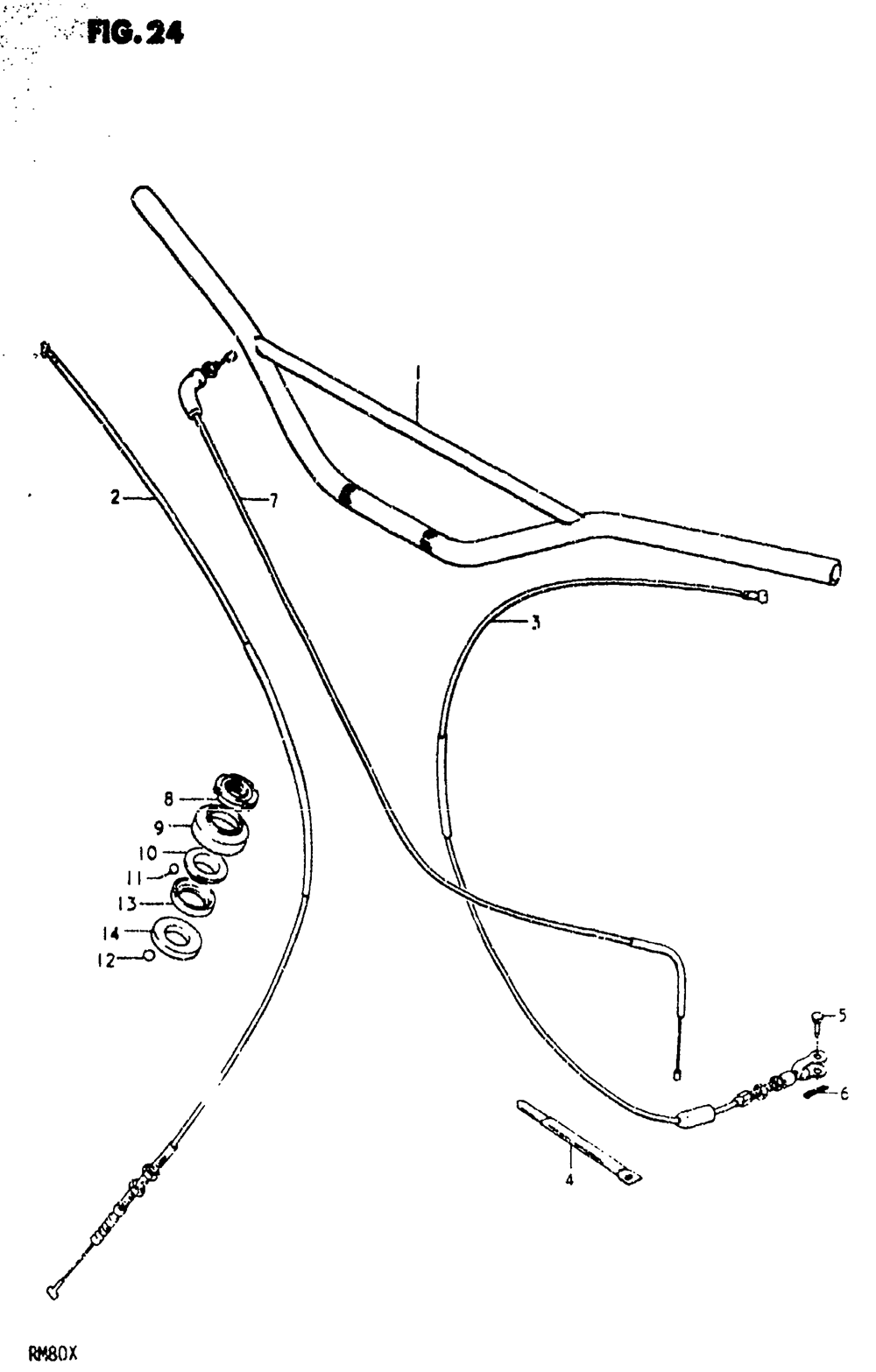 Handlebar - control cable