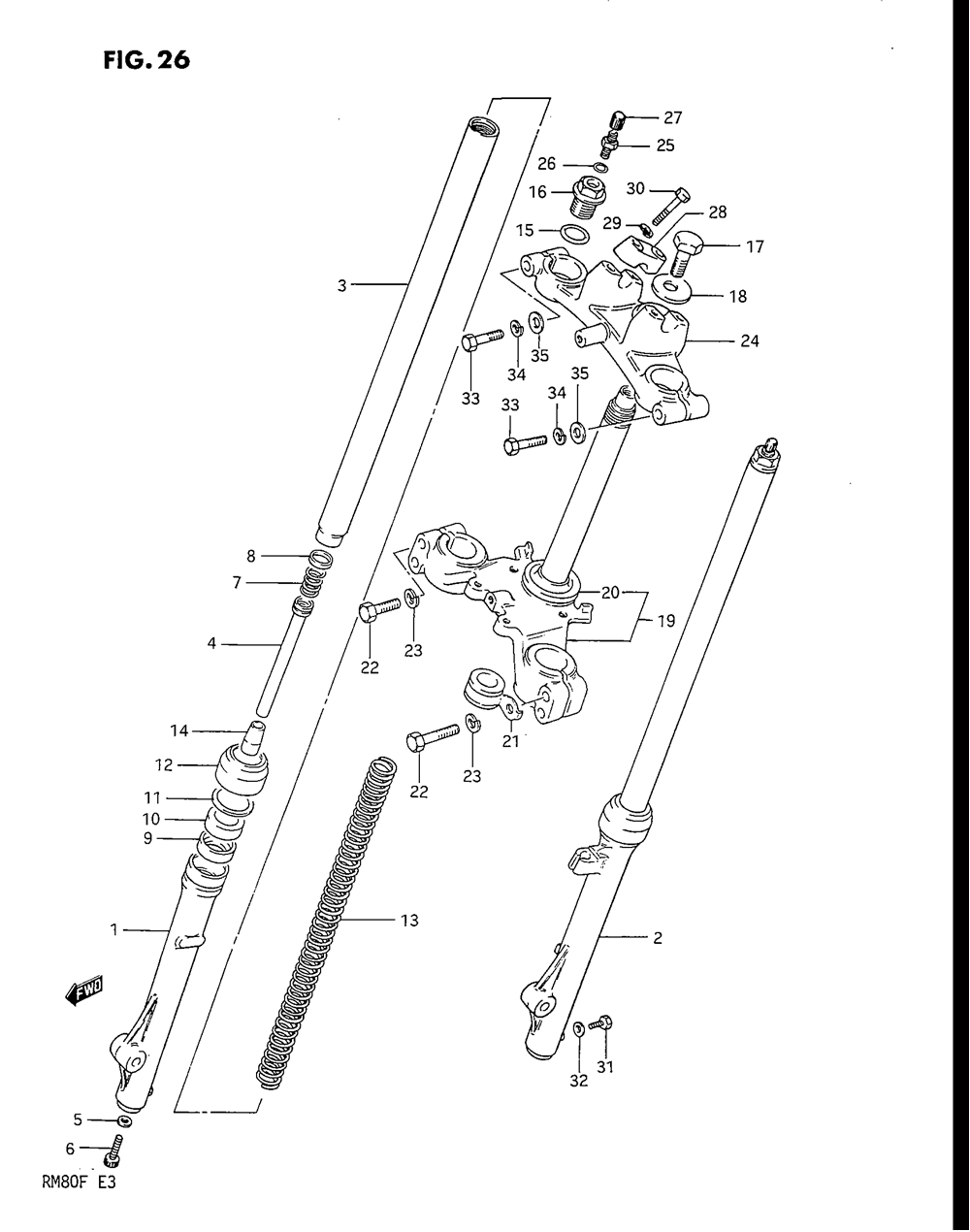 Front fork (model d)