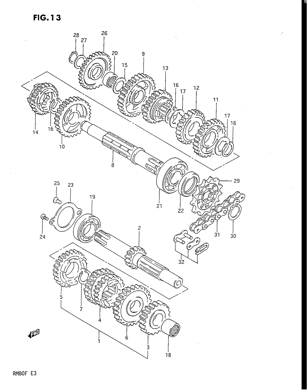 Transmission (model d)