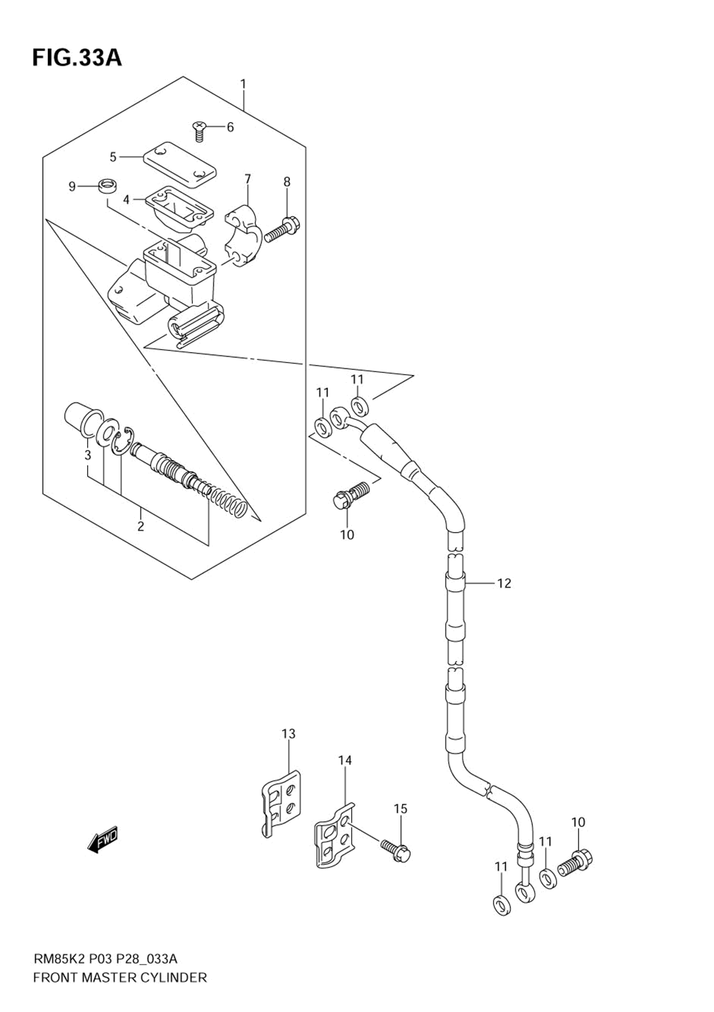 Front master cylinder (model k5_k6)