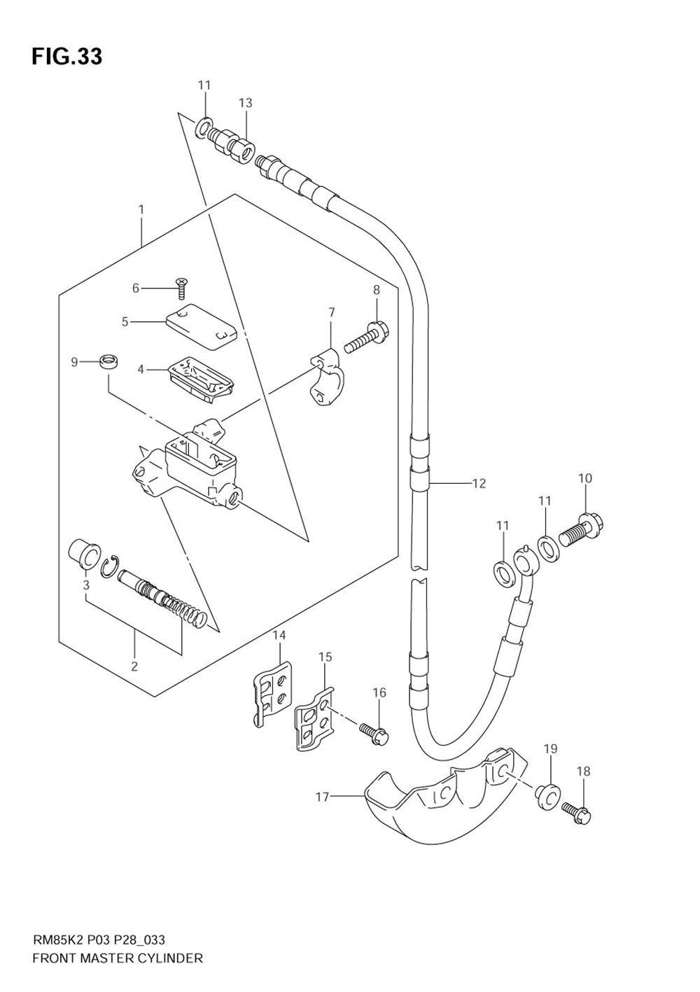 Front master cylinder (model k2_k3_k4)