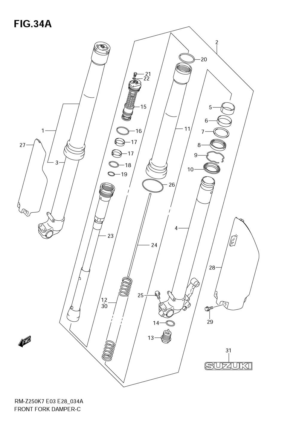 Front damper (model k8)