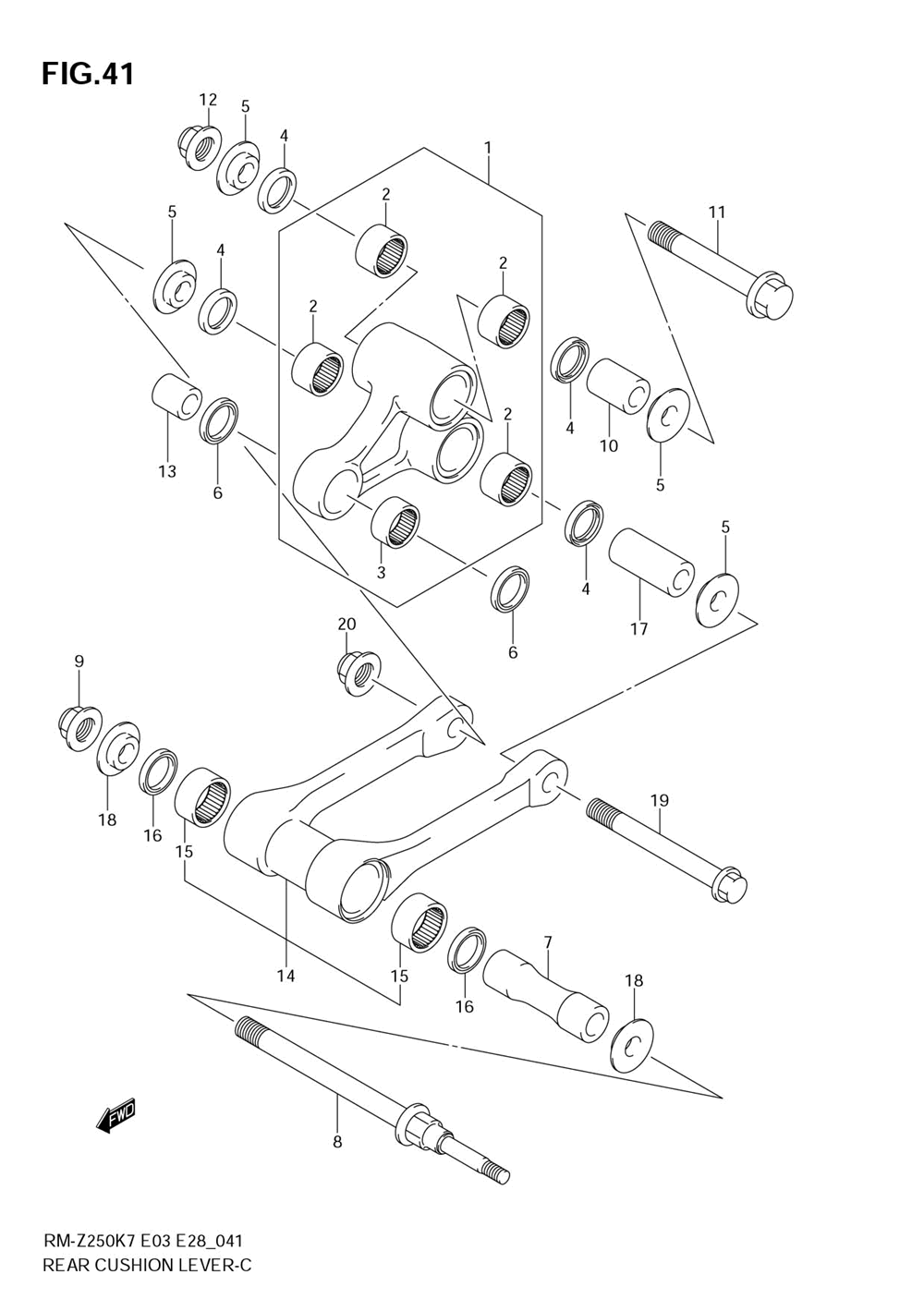 Rear cushion lever