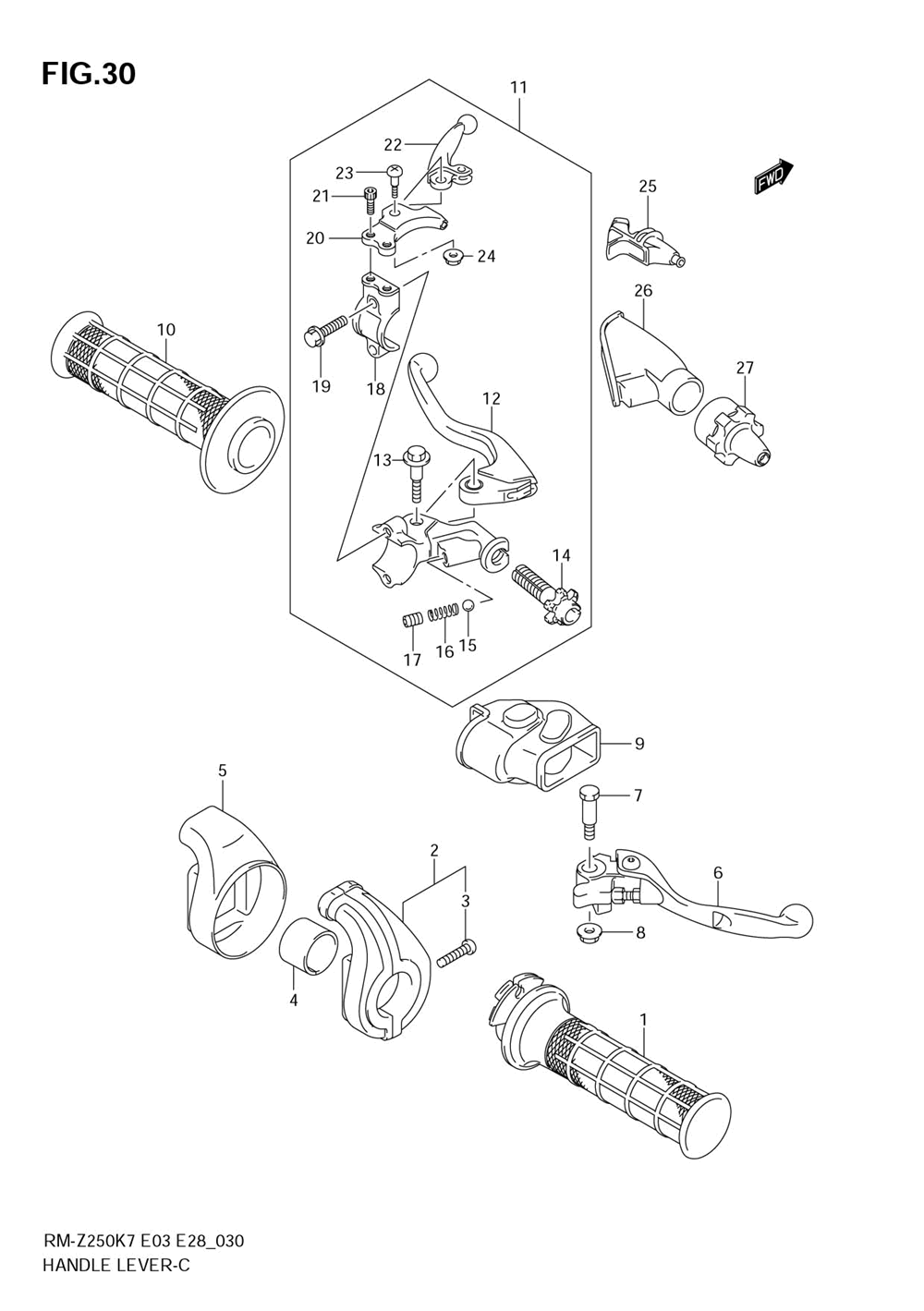 Handle lever (model k7)