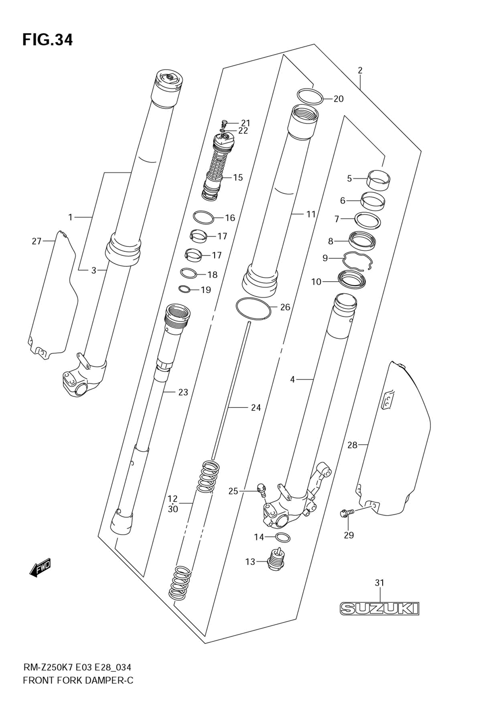 Front damper (model k7)